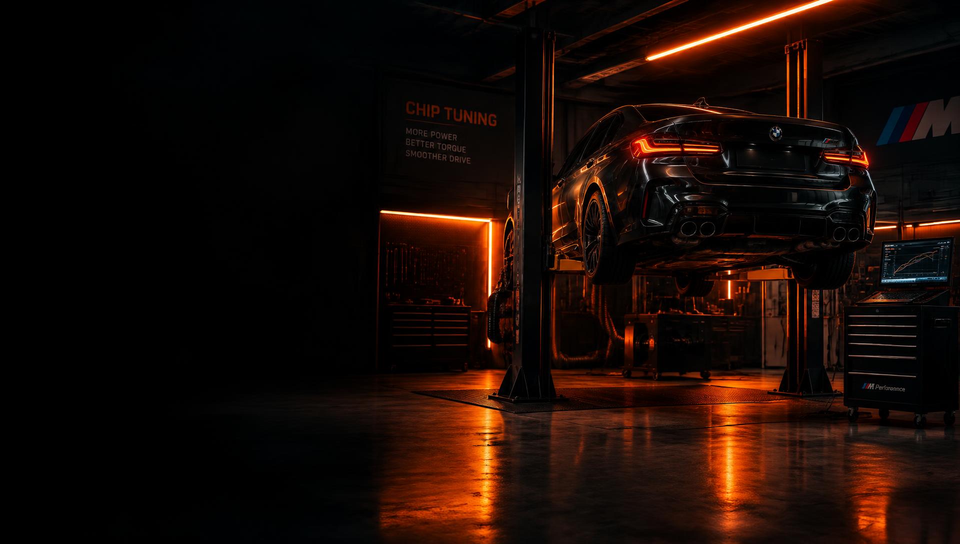 Автомобиль в мастерской Chip Tune Pro